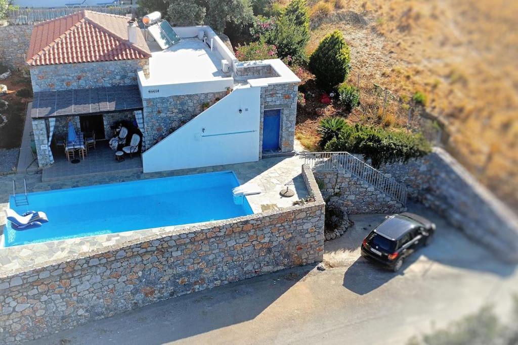 Villa Mavri Ruhige Private Pool Villa, Meerblick Agia Paraskevi  Esterno foto