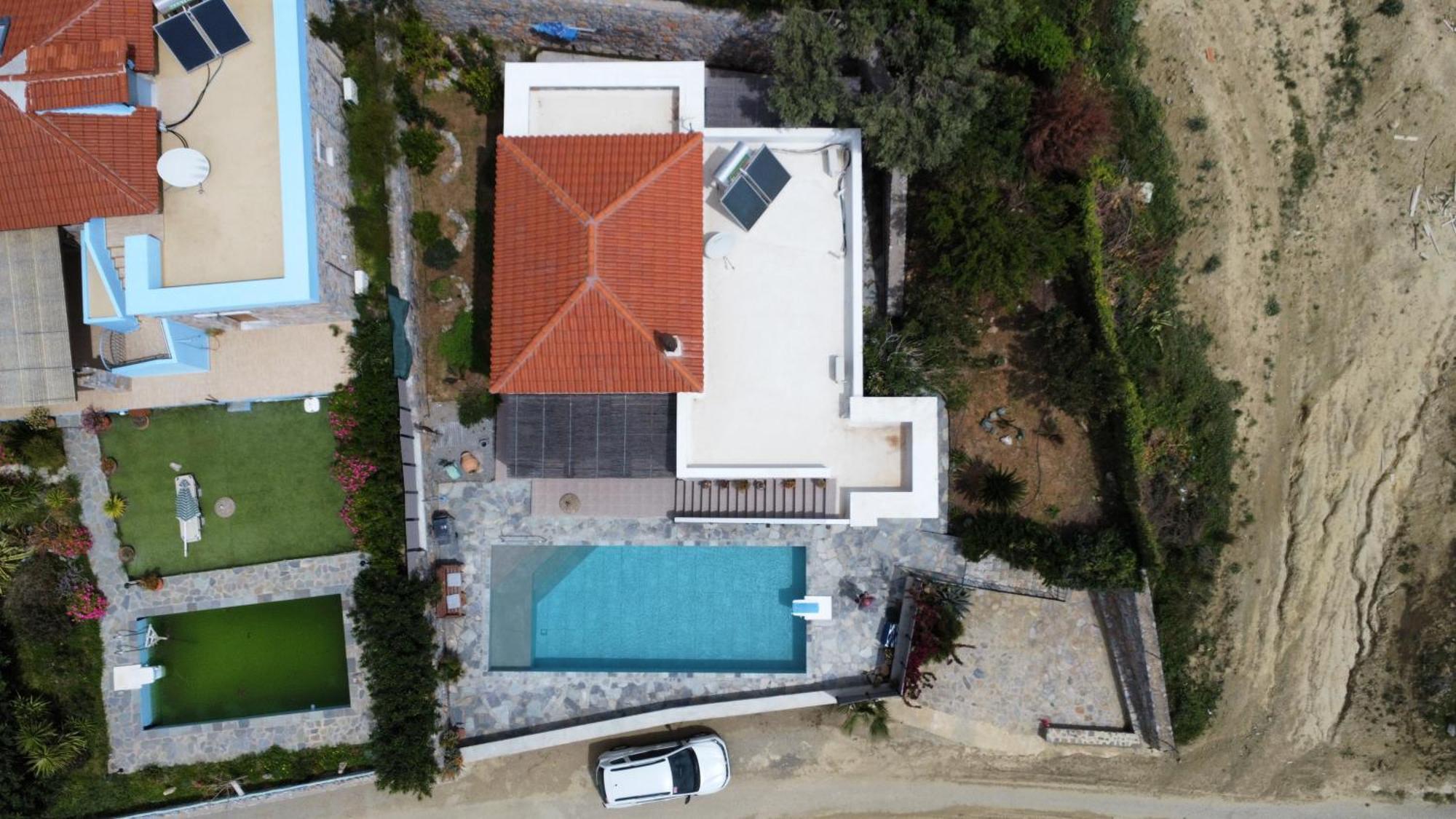 Villa Mavri Ruhige Private Pool Villa, Meerblick Agia Paraskevi  Camera foto