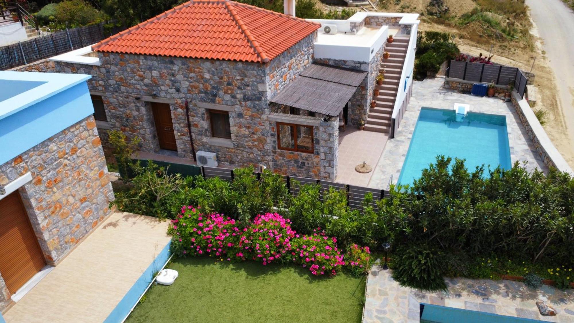 Villa Mavri Ruhige Private Pool Villa, Meerblick Agia Paraskevi  Camera foto